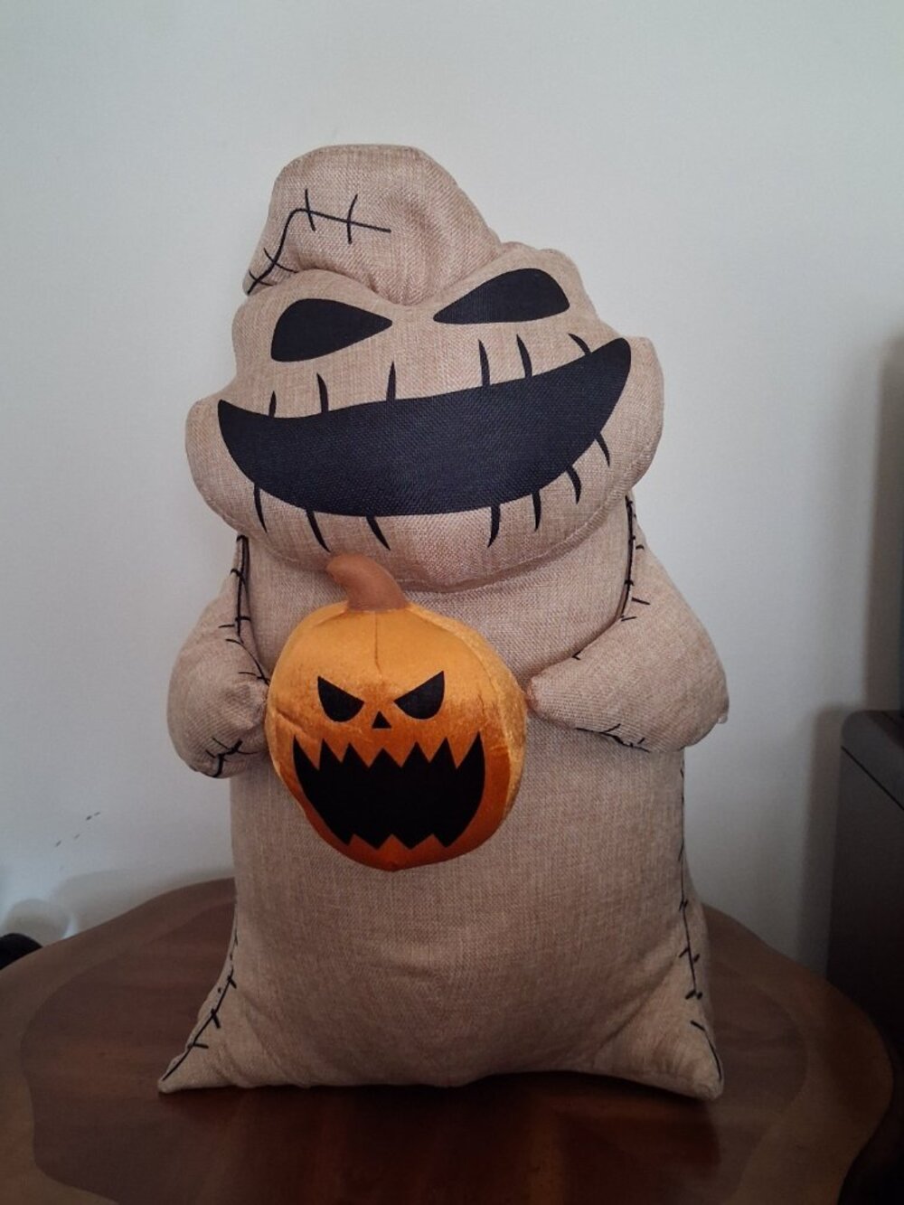 2023 Halloween 23" Gemmy Oogie Boogie Standing Plush Holding Pumpkin Nightmare